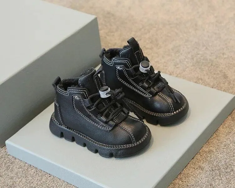 Retro Short Boots for Kids: G09122 Children's Casual Shoes for Boys and Girls