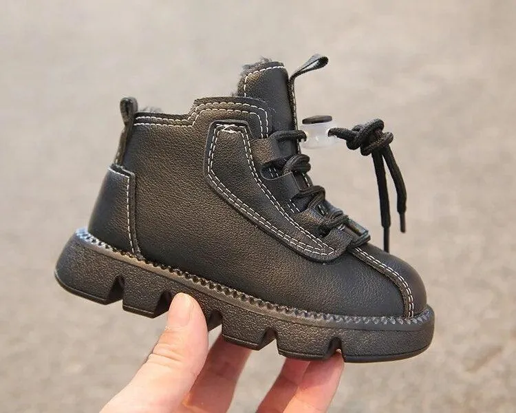 Retro Short Boots for Kids: G09122 Children's Casual Shoes for Boys and Girls