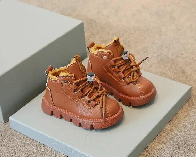 Retro Short Boots for Kids: G09122 Children's Casual Shoes for Boys and Girls