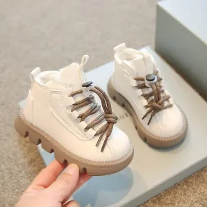 Retro Short Boots for Kids: G09122 Children's Casual Shoes for Boys and Girls