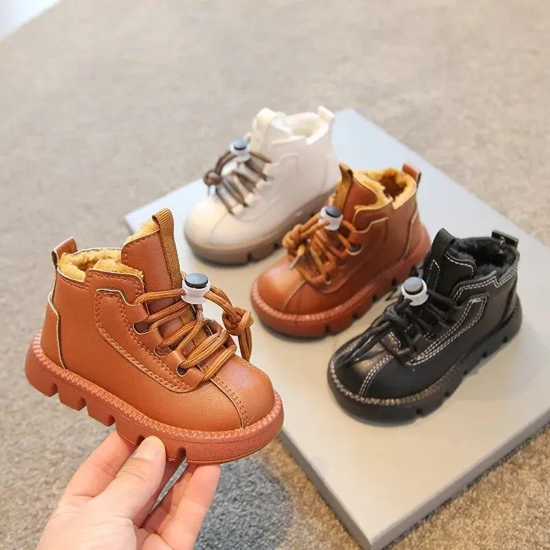 Retro Short Boots for Kids: G09122 Children's Casual Shoes for Boys and Girls