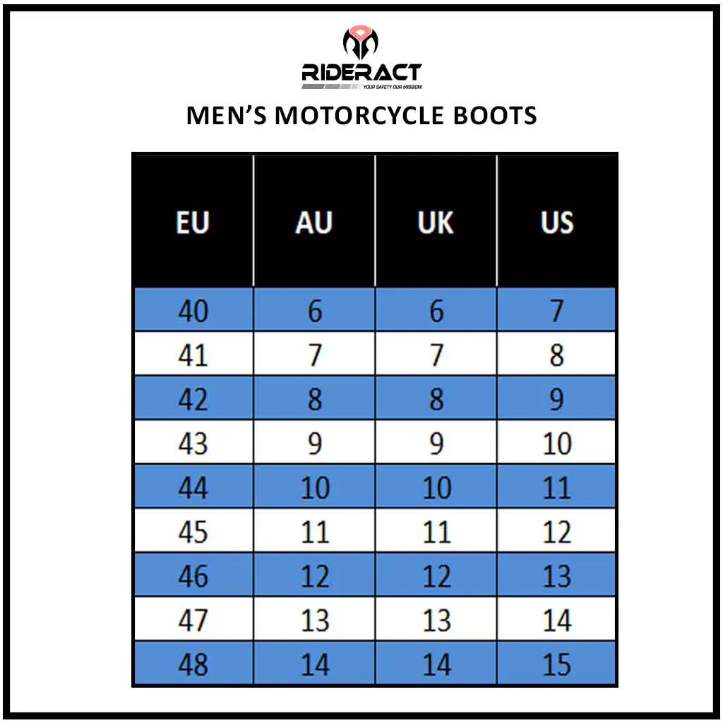 RIDERACT® Men's Waterproof Motorcycle Boots Surface v2 Moto Boots