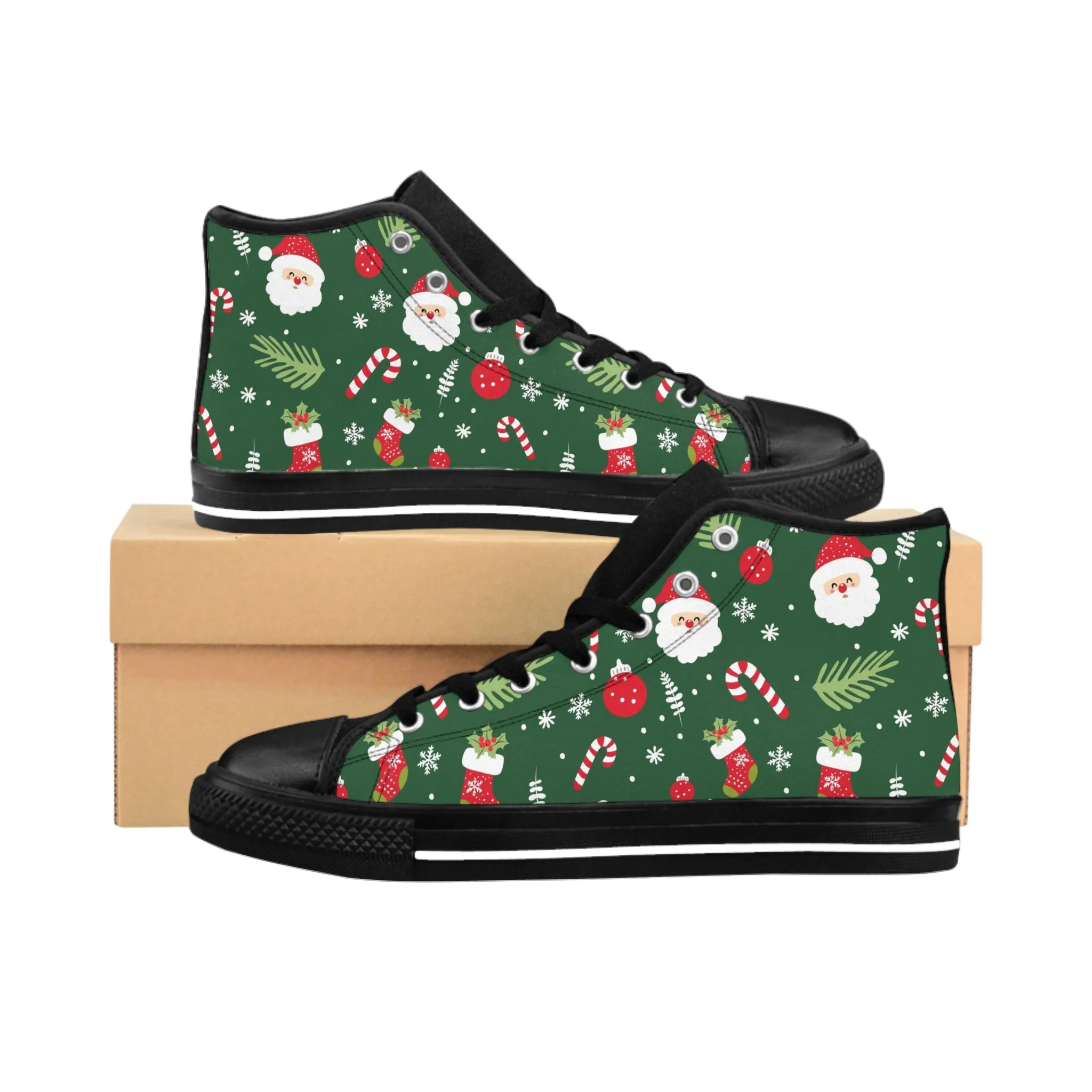 Santa Claus Hat Men's Classic Sneakers