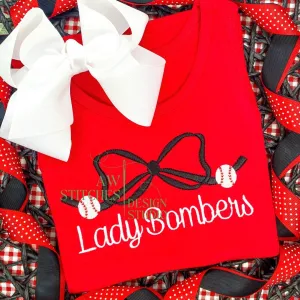 Satin Baseball Bow