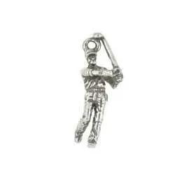 Silver Man Golfer Charm