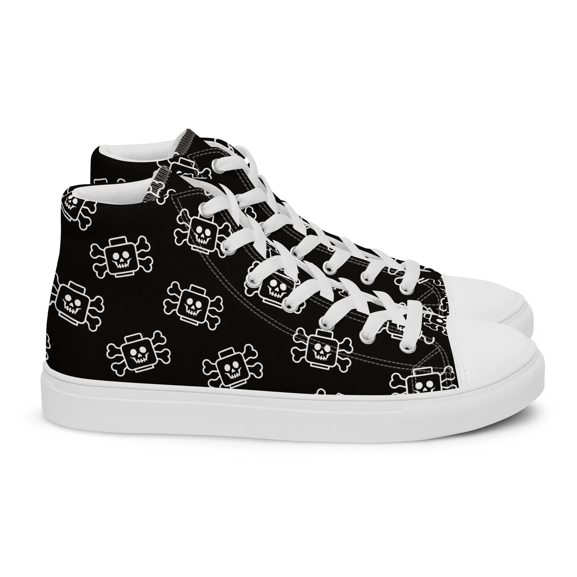 Skeleton 2 Men’s High Top Canvas Shoes