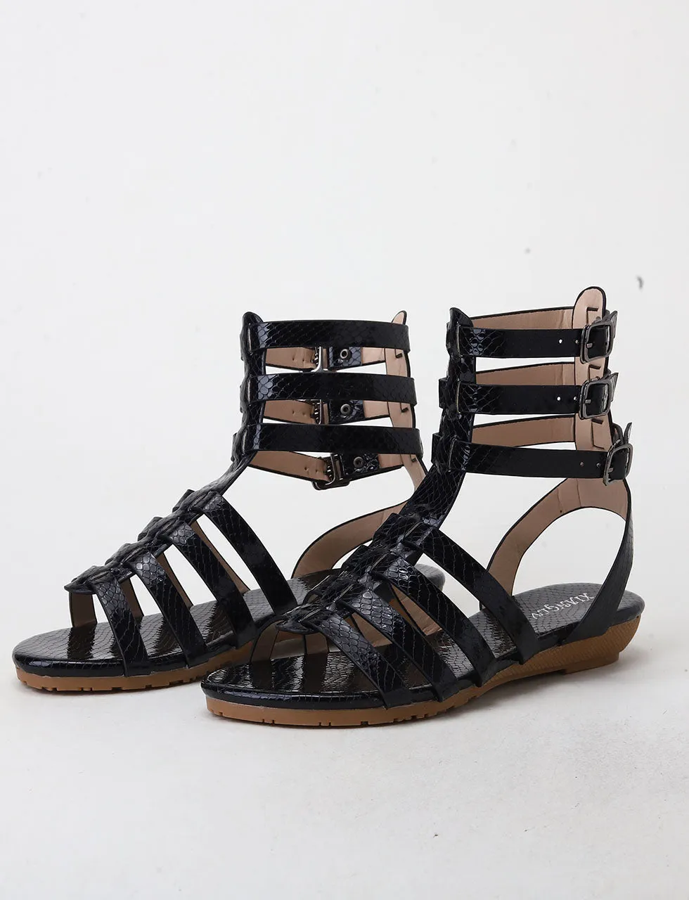 Solid Color Close Back Flip Flops Roman Sandals Boho Gladiator Sandals for Women