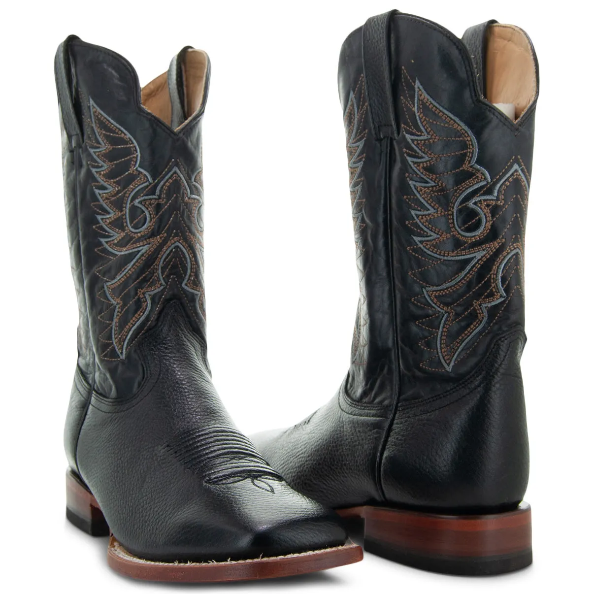 Soto Boots Men's Broad Square Toe Cowboy Boots H8003