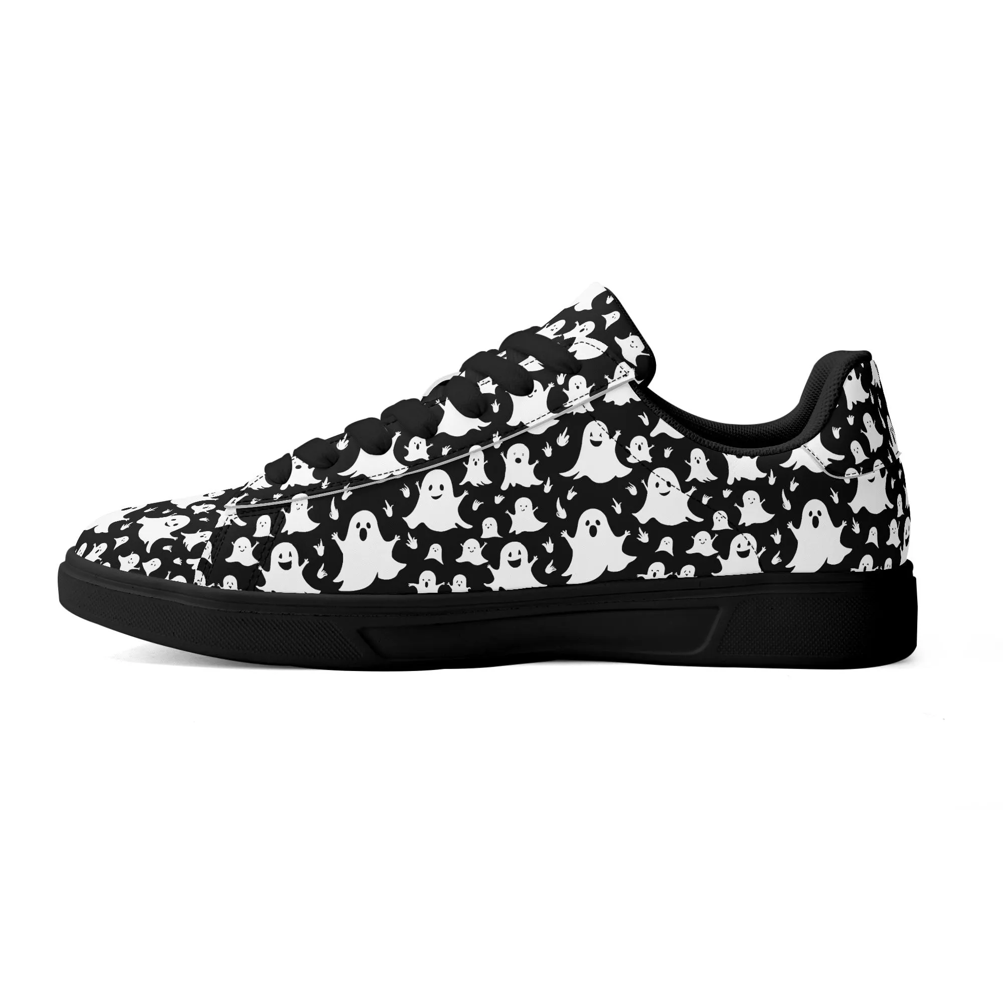 Spooky Ghost Adult Lightweight Brand Low Top Leather Shoes