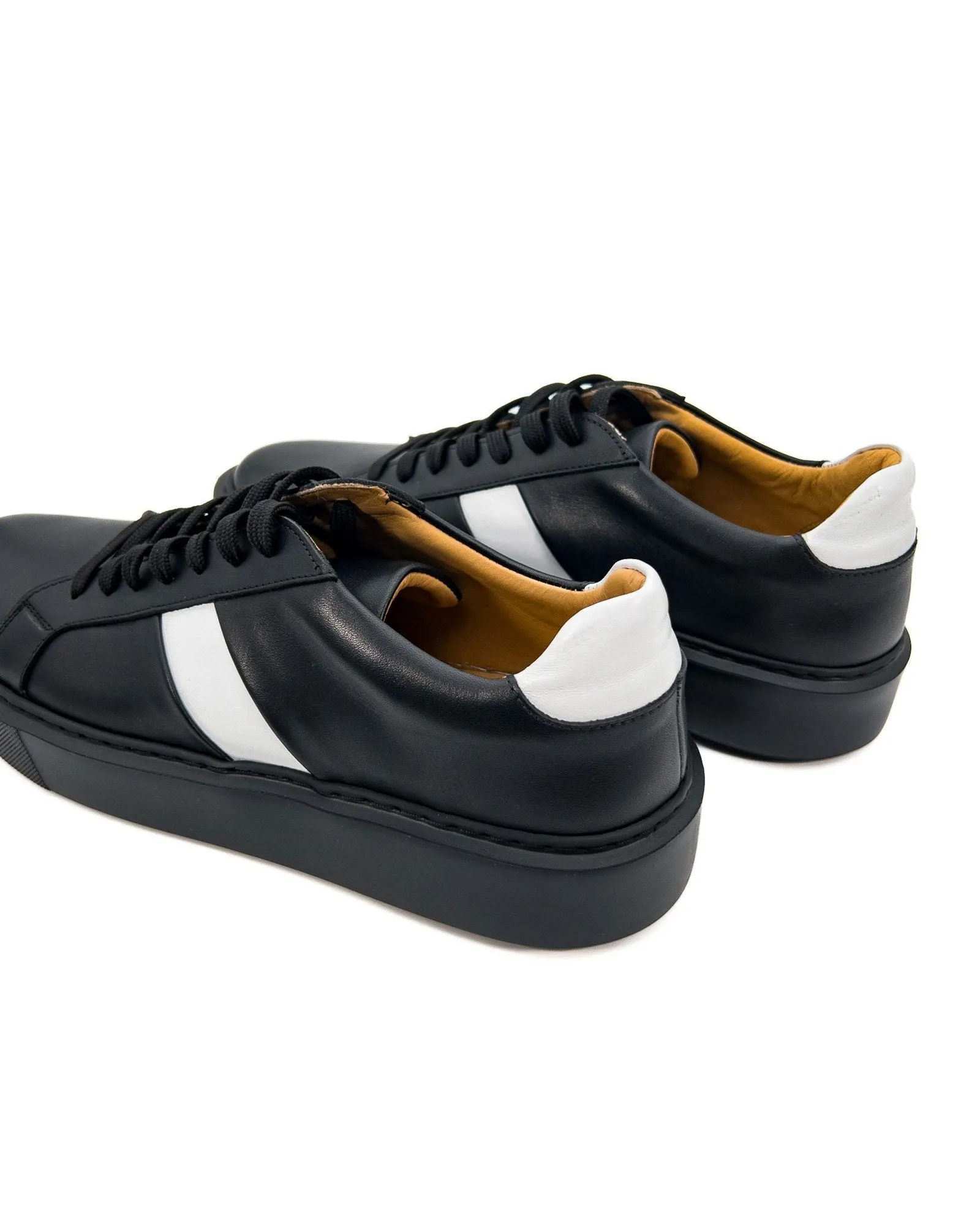 T-Fazer Black-White Genuine Leather Men's Sports (Sneaker) Shoes