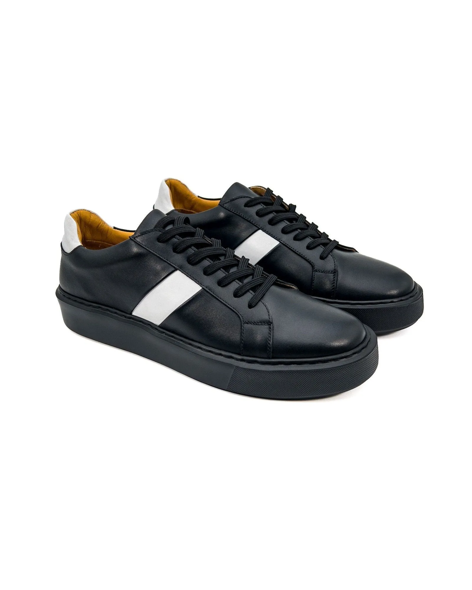 T-Fazer Black-White Genuine Leather Men's Sports (Sneaker) Shoes