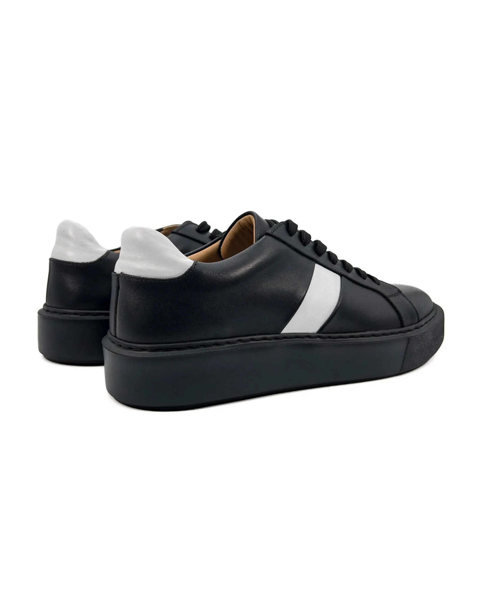 T-Fazer Black-White Genuine Leather Men's Sports (Sneaker) Shoes