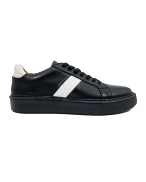 T-Fazer Black-White Genuine Leather Men's Sports (Sneaker) Shoes