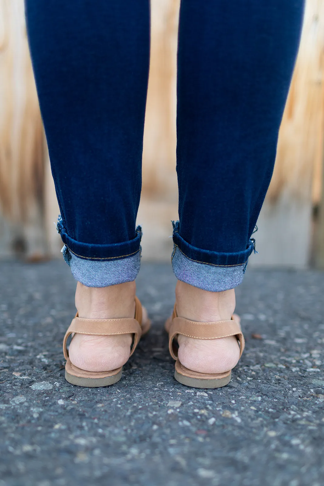 Tan Laser Cut Thong Sandals (5.5-10)