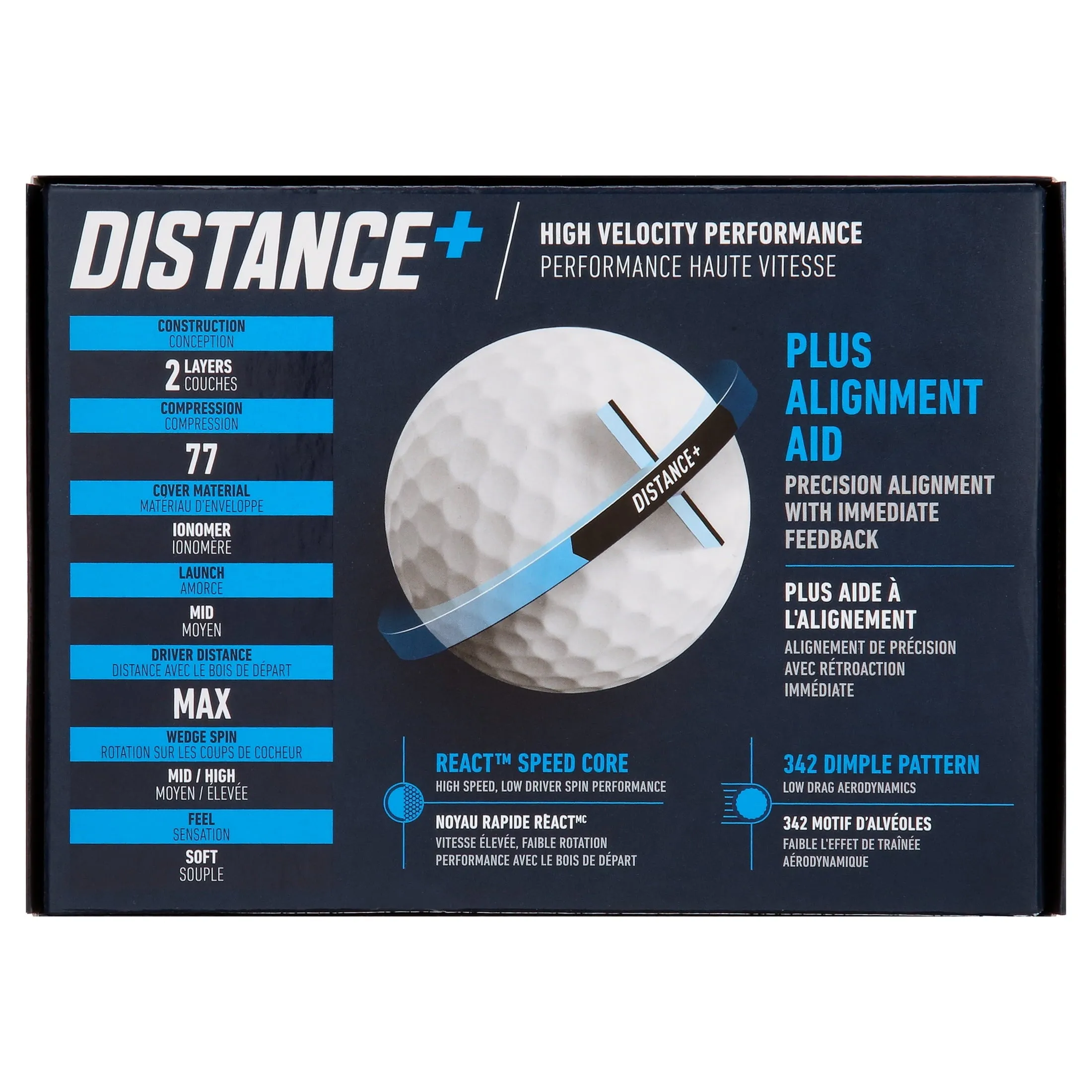 TaylorMade 2021 Distance Plus Golf Balls, 12 Pack, White