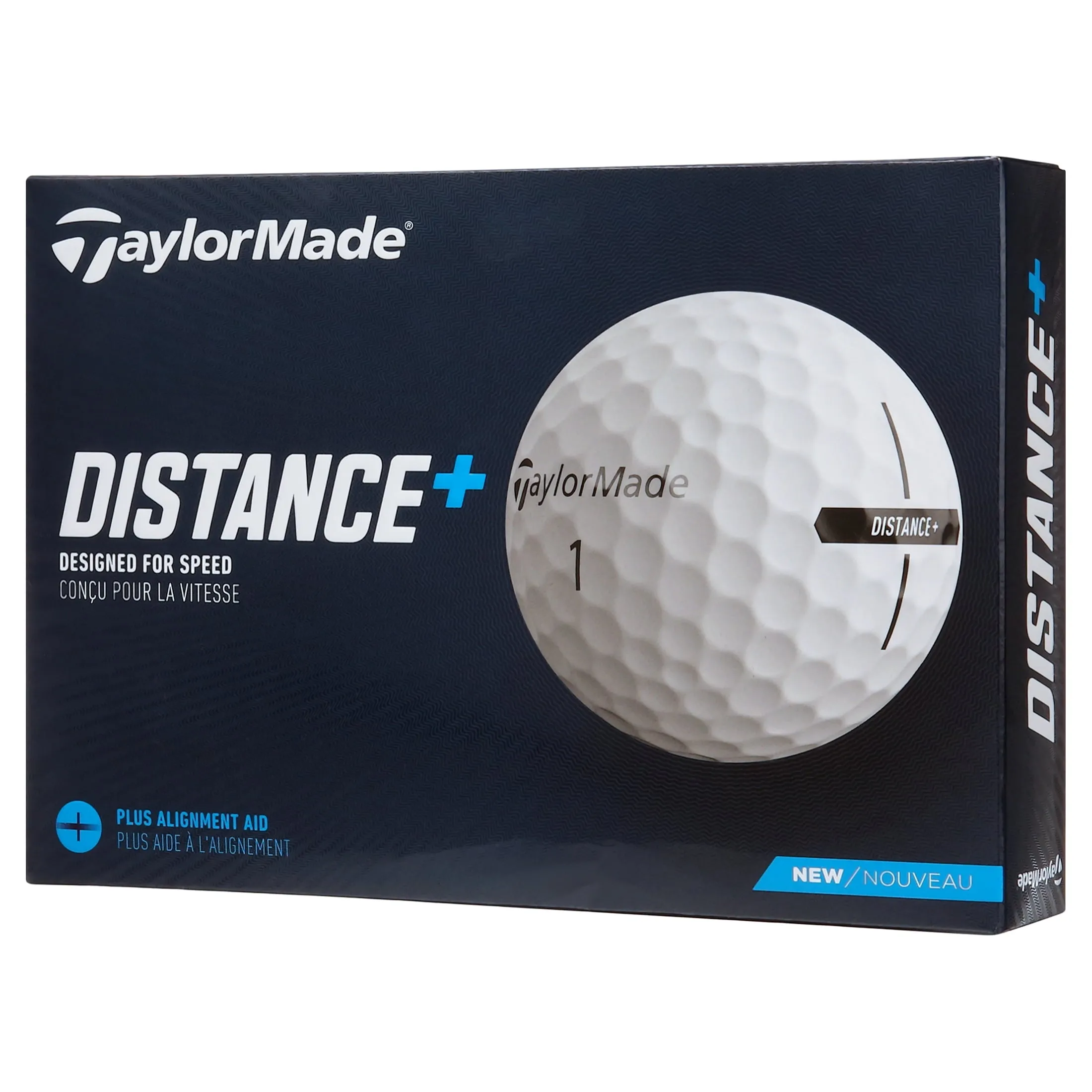 TaylorMade 2021 Distance Plus Golf Balls, 12 Pack, White