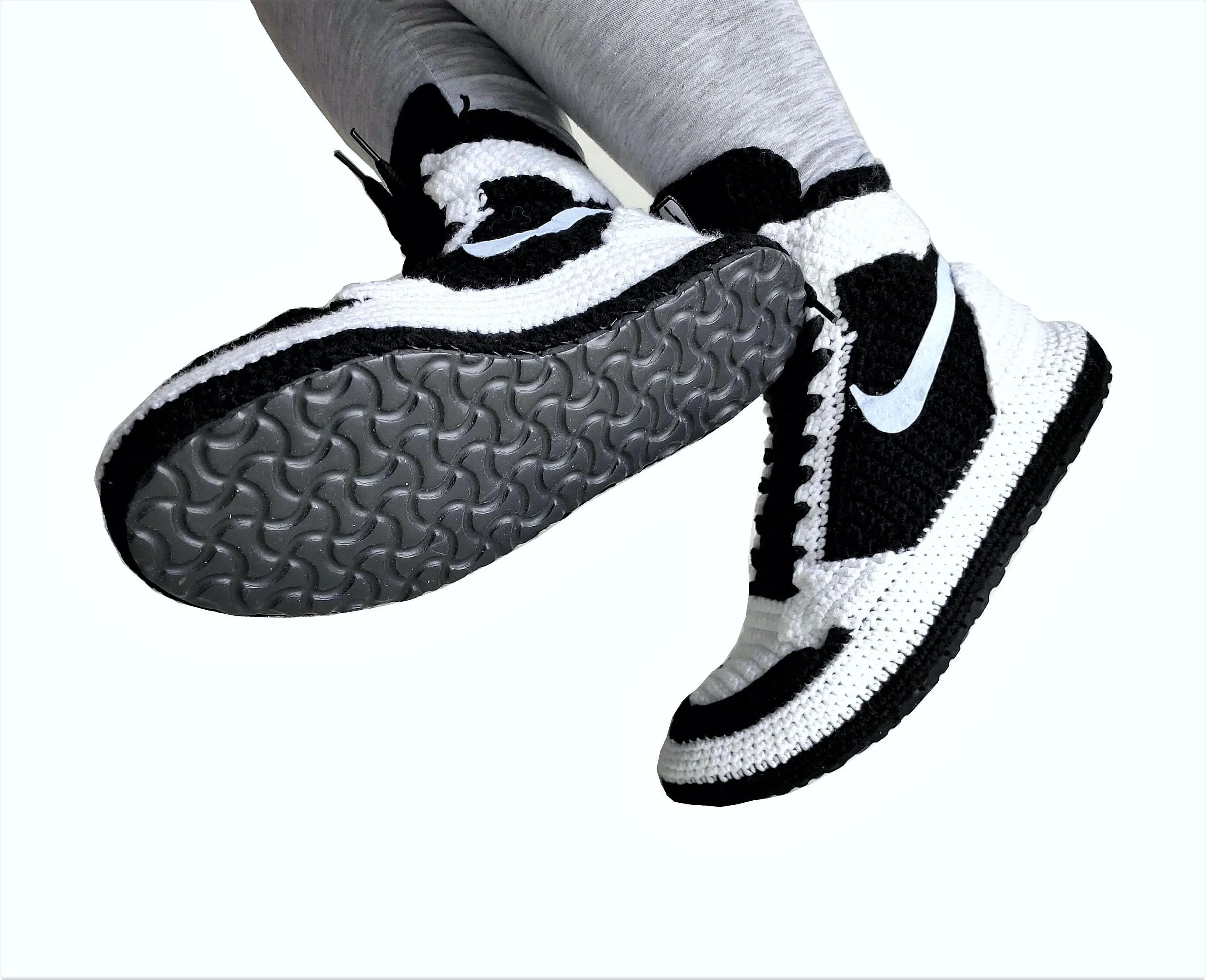 Thermal Winter Warm Socks Jordan Mid White Black Sneakers Slippers Home Shoes