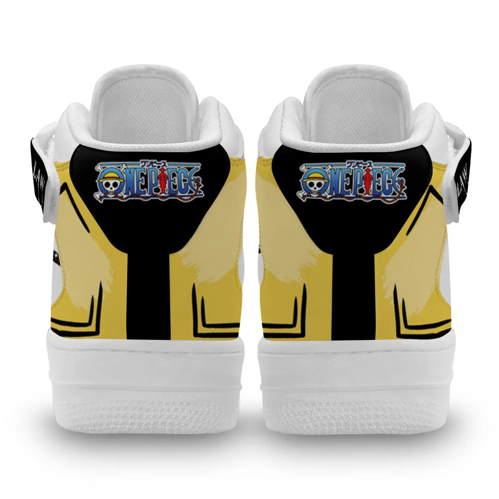 Trafagar Law Sneakers Air Mid Custom OP Anime Shoes