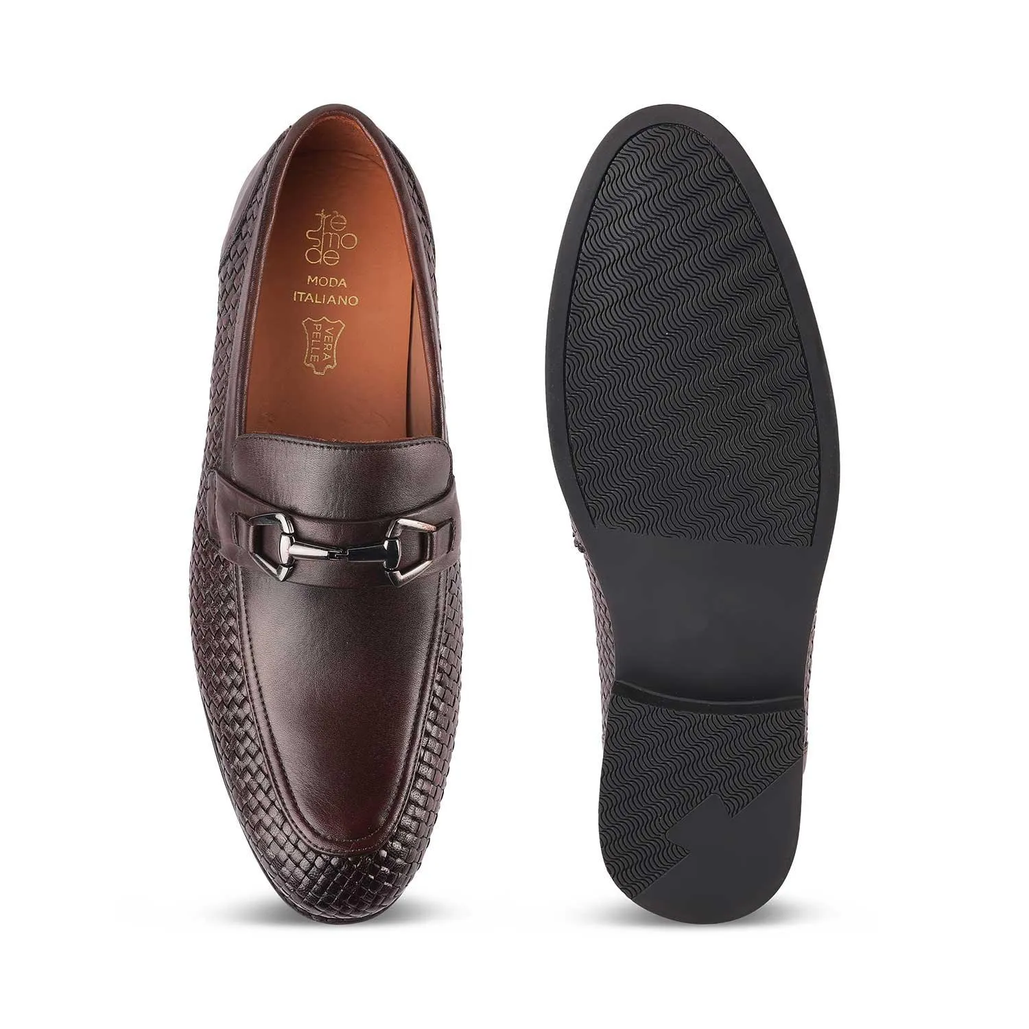 Tresmode Julio Brown Men's Leather Loafers