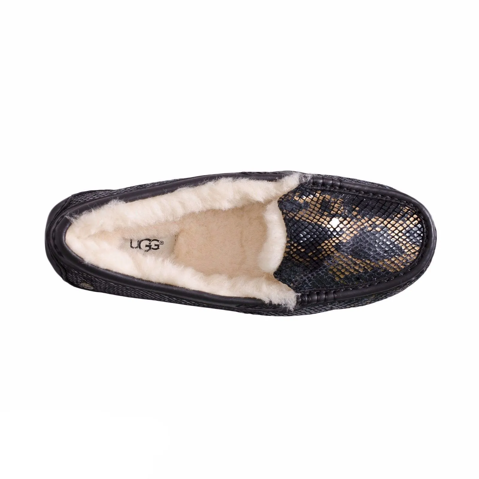 UGG Ansley Exotic Velvet Black Slippers