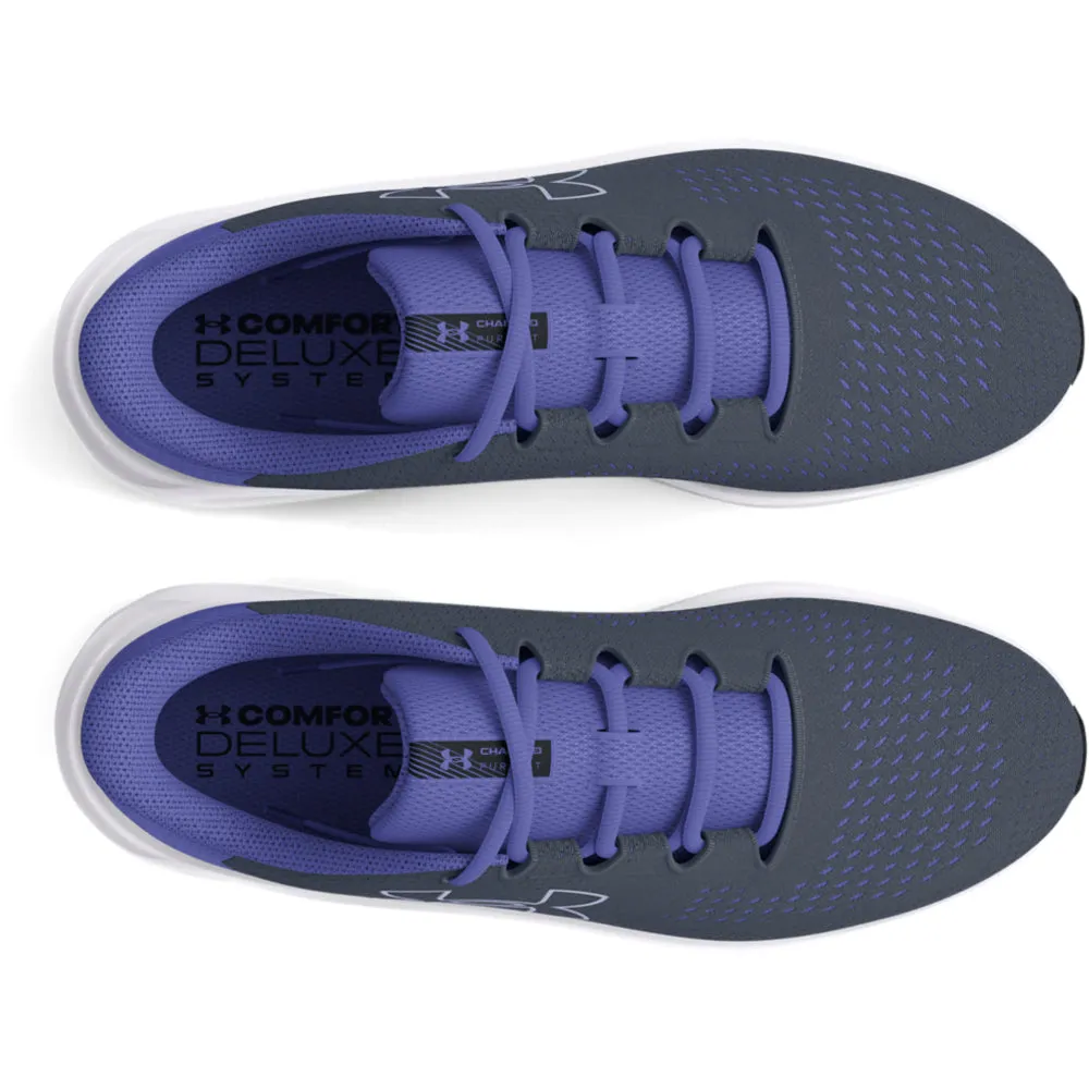 'Under Armour' Women's Charged Pursuit 3 Big Logo - Downpour Grey / Starlight / Black