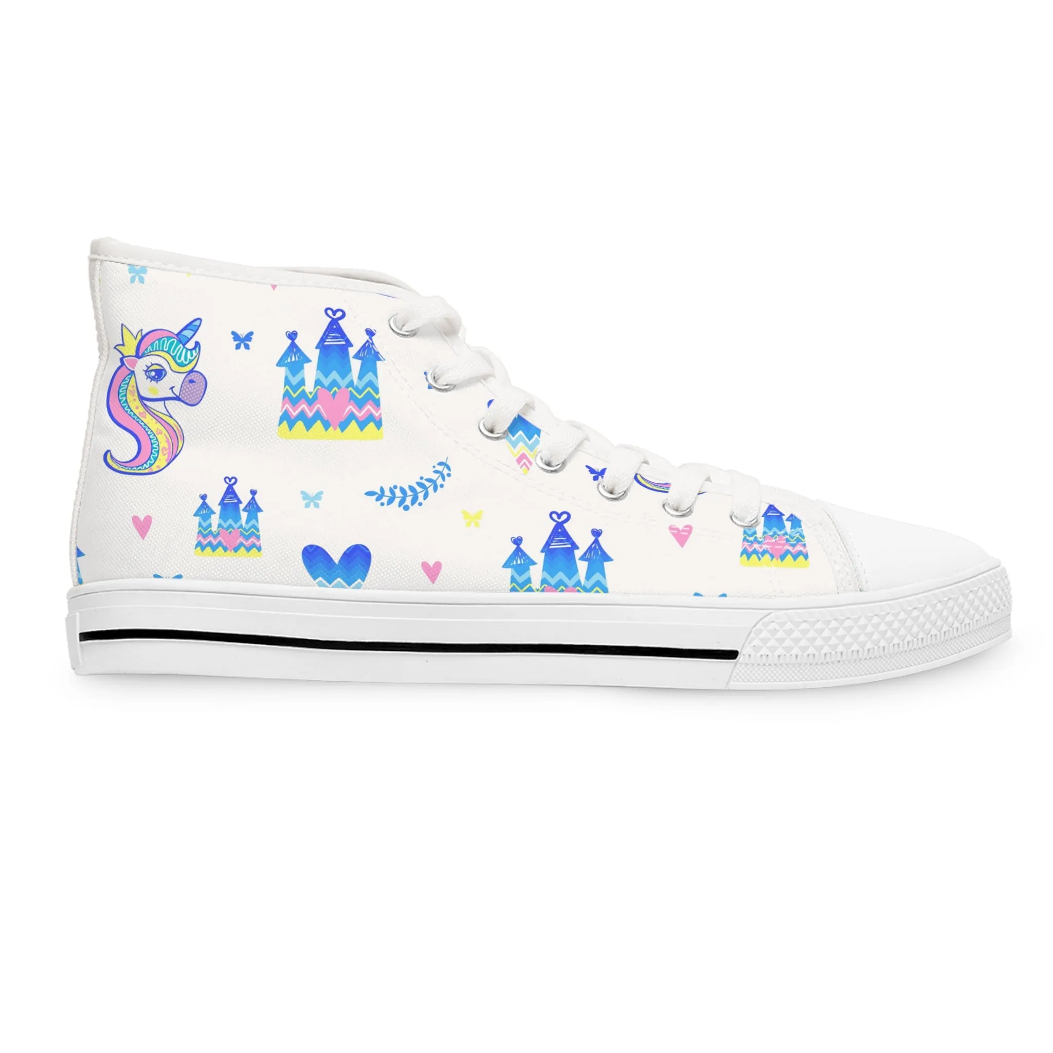 Unicorn and Castle Women's High Top Sneakers