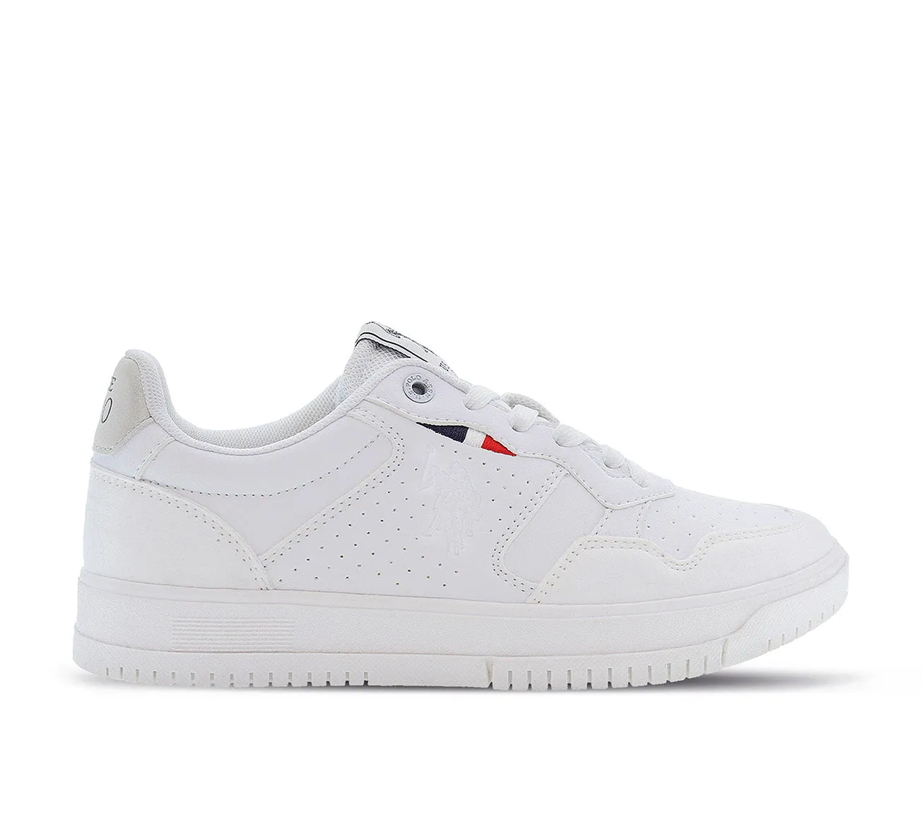 US POLO WOMEN TRAINERS IN WHITE AND SILVER