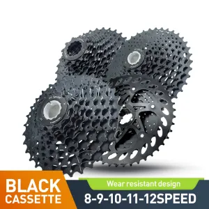 VG Sports Black 8/9/10/11 Speed Steel Bicycle Cassette