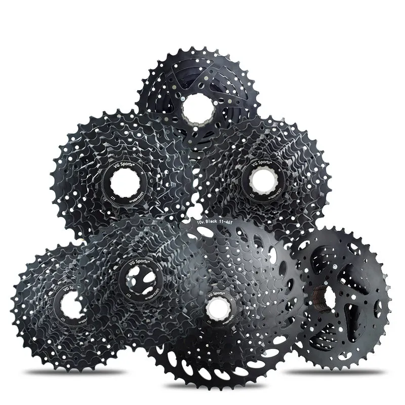 VG Sports Black 8/9/10/11 Speed Steel Bicycle Cassette