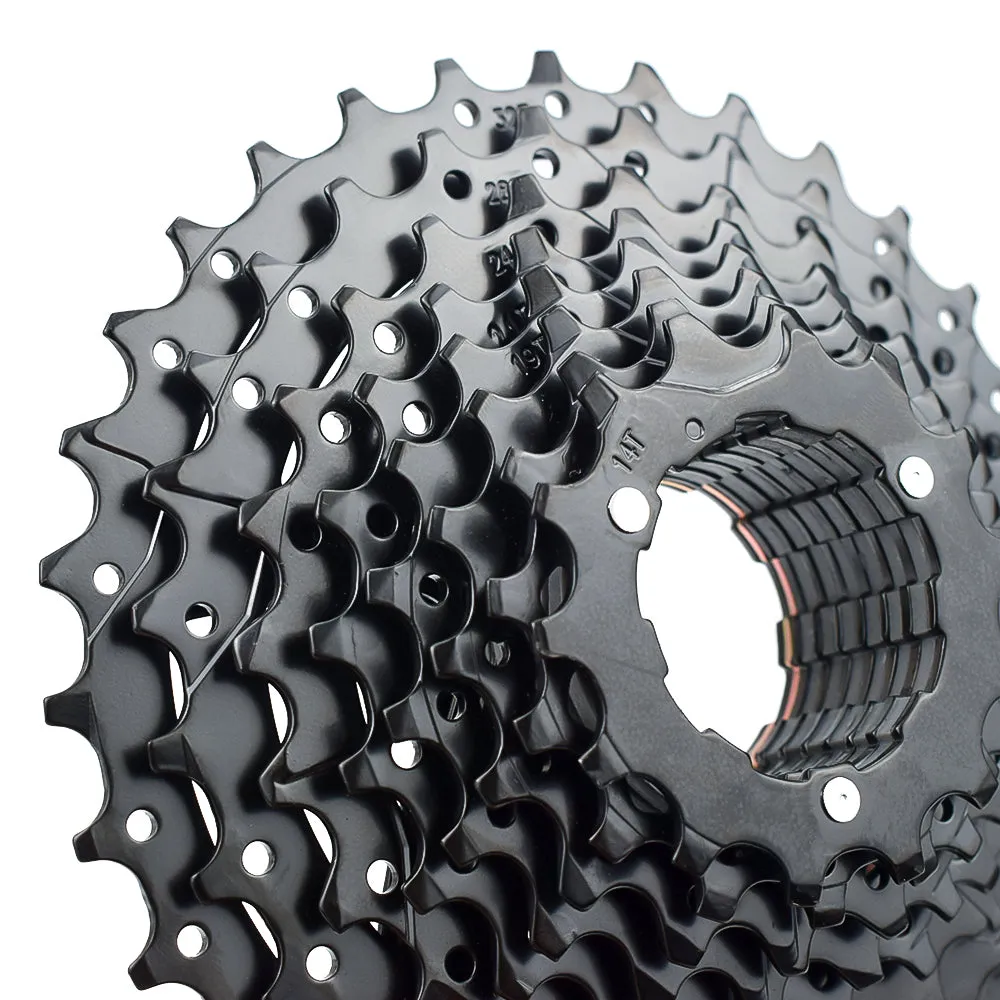 VG Sports Black 8/9/10/11 Speed Steel Bicycle Cassette