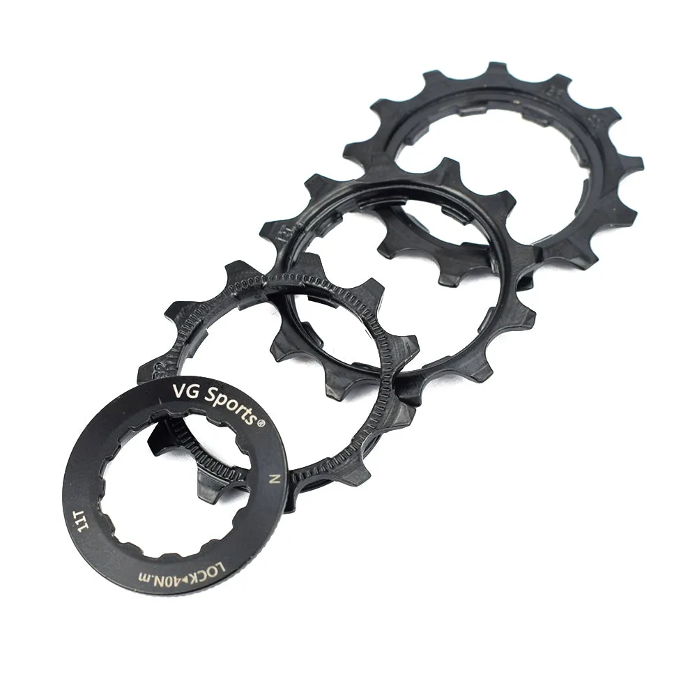 VG Sports Black 8/9/10/11 Speed Steel Bicycle Cassette