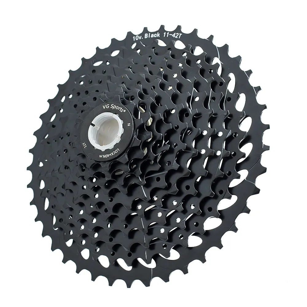 VG Sports Black 8/9/10/11 Speed Steel Bicycle Cassette