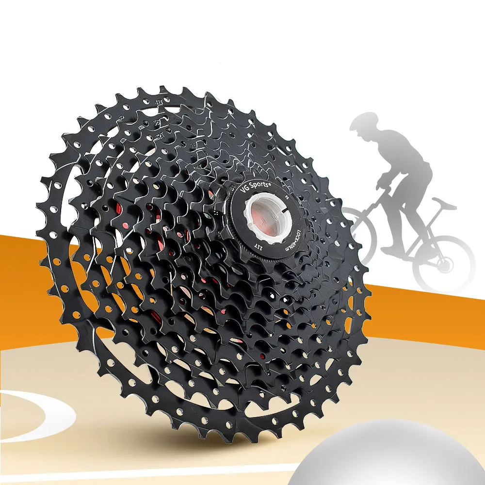 VG Sports Black 8/9/10/11/12 Speed Aluminum Bicycle Cassette