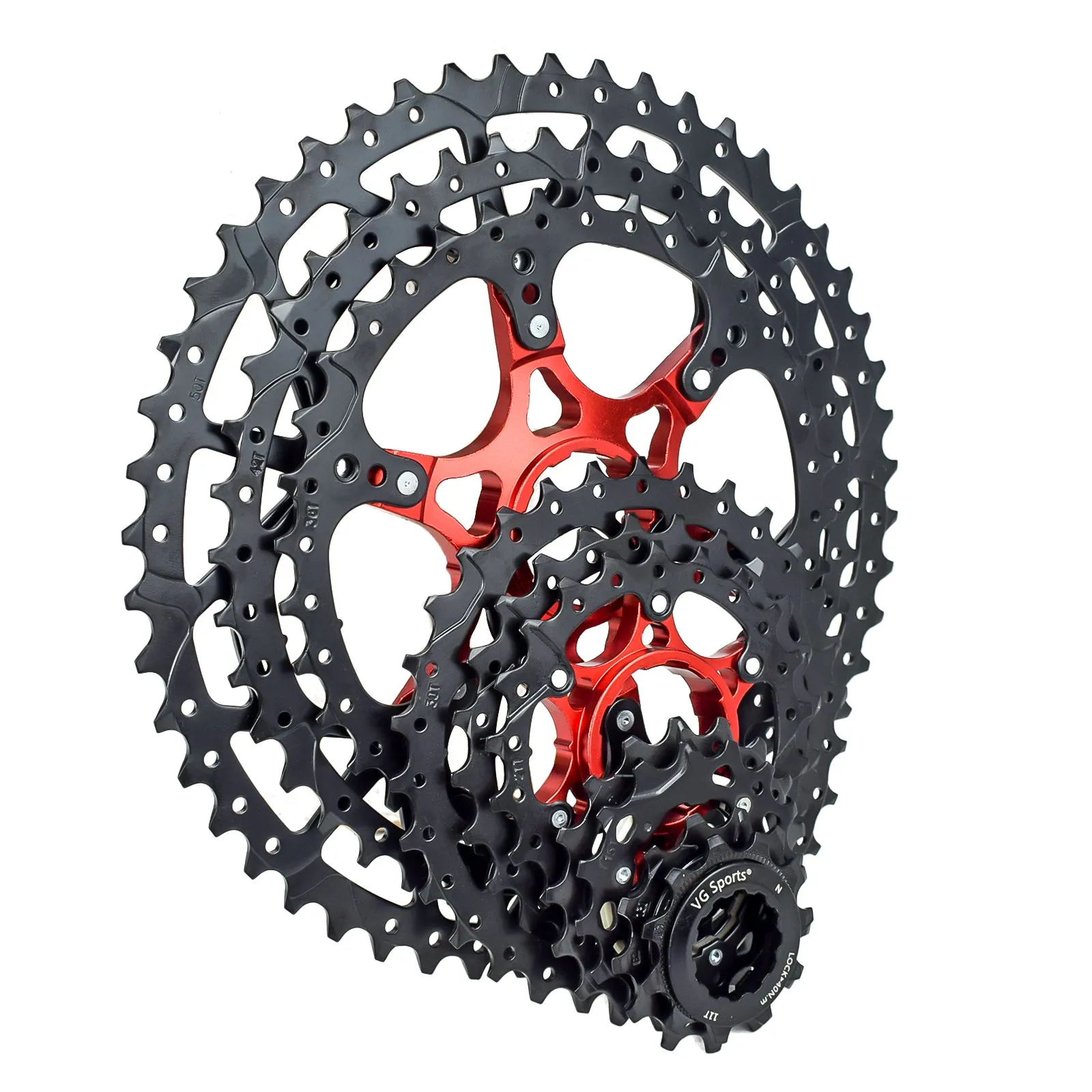 VG Sports Black 8/9/10/11/12 Speed Aluminum Bicycle Cassette