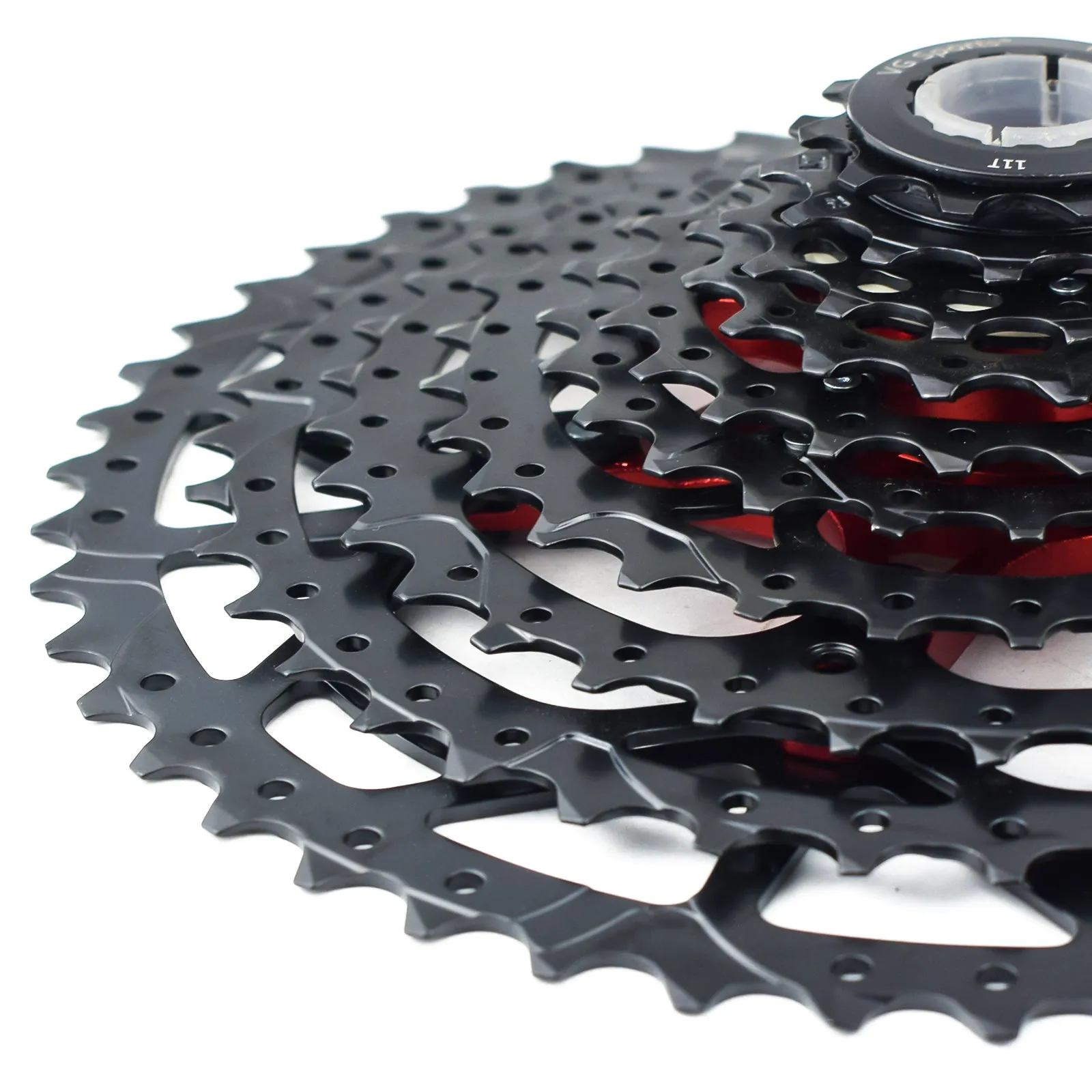 VG Sports Black 8/9/10/11/12 Speed Aluminum Bicycle Cassette