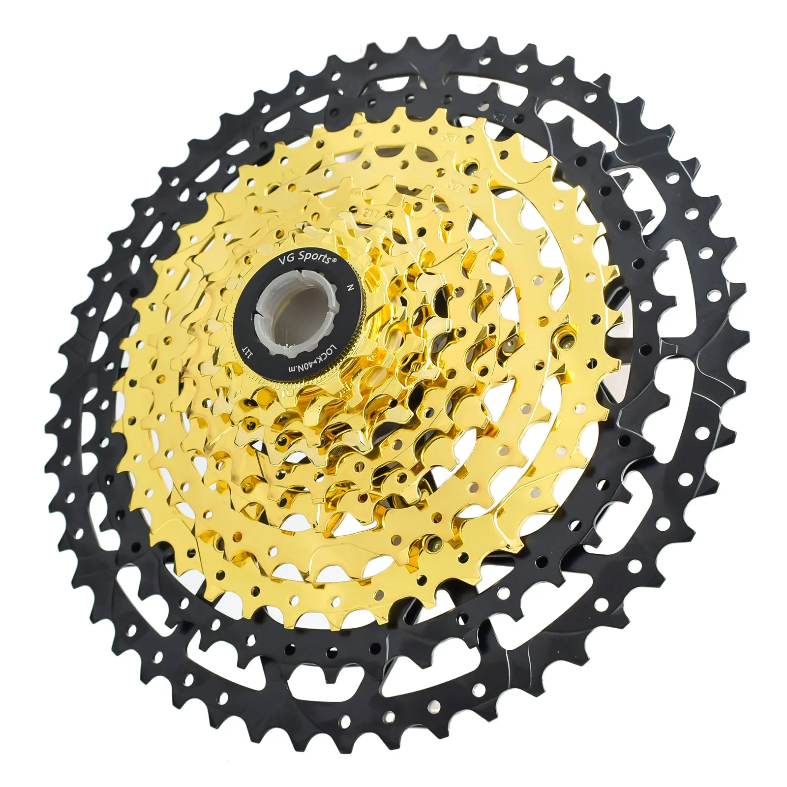 VG Sports Black&Gold 8/9/10/11/12 Speed Aluminum Bicycle Cassette