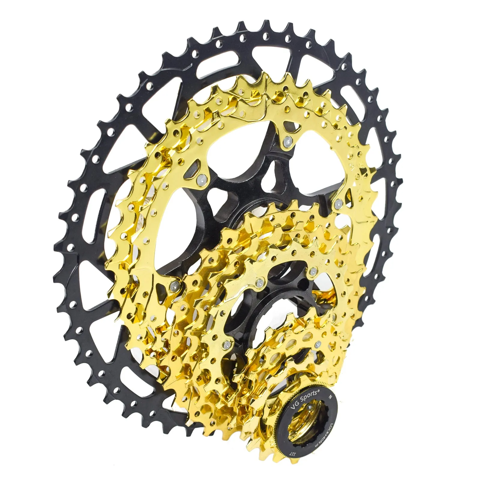 VG Sports Black&Gold 8/9/10/11/12 Speed Aluminum Bicycle Cassette