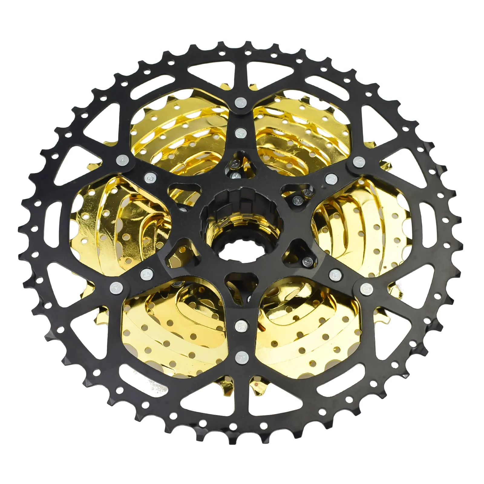 VG Sports Black&Gold 8/9/10/11/12 Speed Aluminum Bicycle Cassette