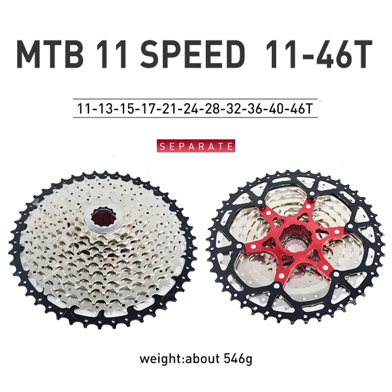 VG Sports Black&Silver 8/9/10/11/12 Speed Aluminum Bicycle Cassette