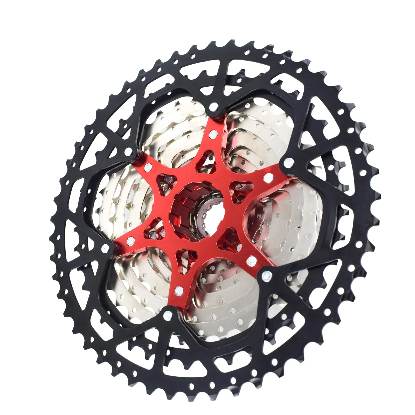 VG Sports Black&Silver 8/9/10/11/12 Speed Aluminum Bicycle Cassette