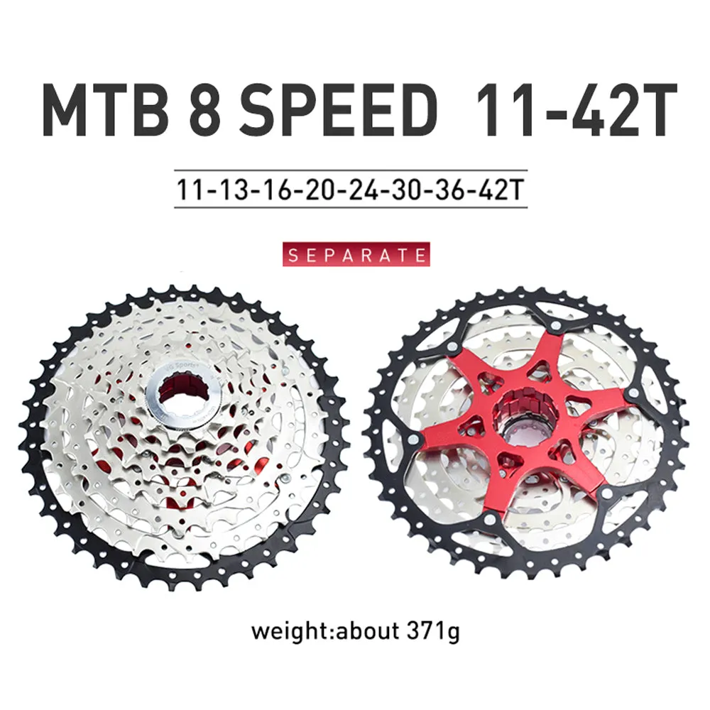 VG Sports Black&Silver 8/9/10/11/12 Speed Aluminum Bicycle Cassette