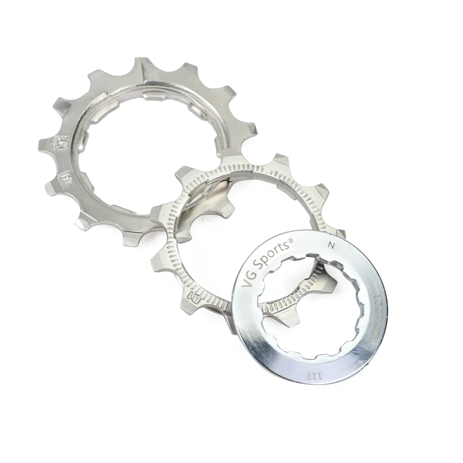 VG Sports Black&Silver 8/9/10/11/12 Speed Aluminum Bicycle Cassette