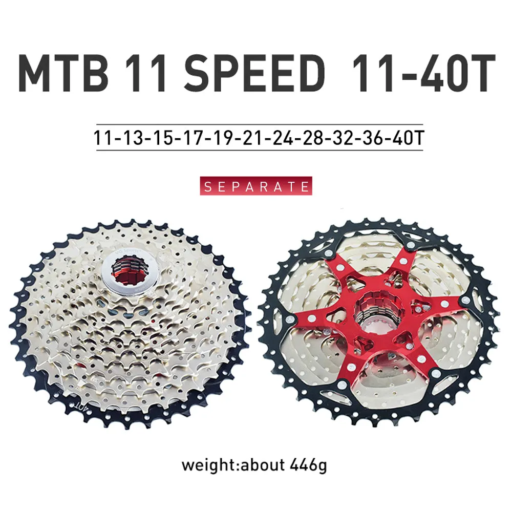 VG Sports Black&Silver 8/9/10/11/12 Speed Aluminum Bicycle Cassette