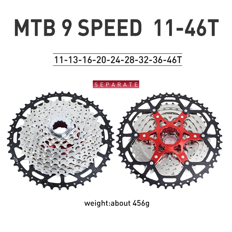 VG Sports Black&Silver 8/9/10/11/12 Speed Aluminum Bicycle Cassette