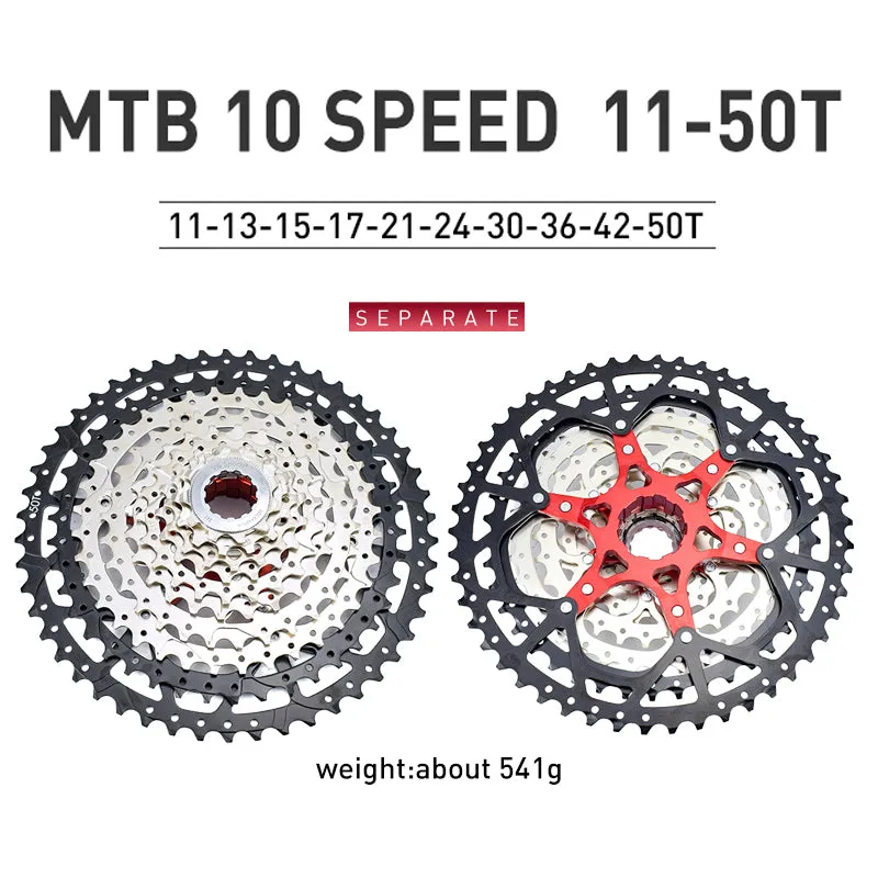 VG Sports Black&Silver 8/9/10/11/12 Speed Aluminum Bicycle Cassette