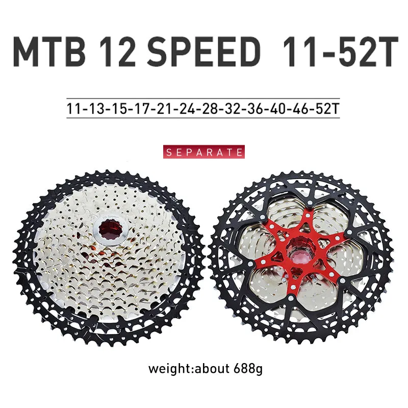 VG Sports Black&Silver 8/9/10/11/12 Speed Aluminum Bicycle Cassette