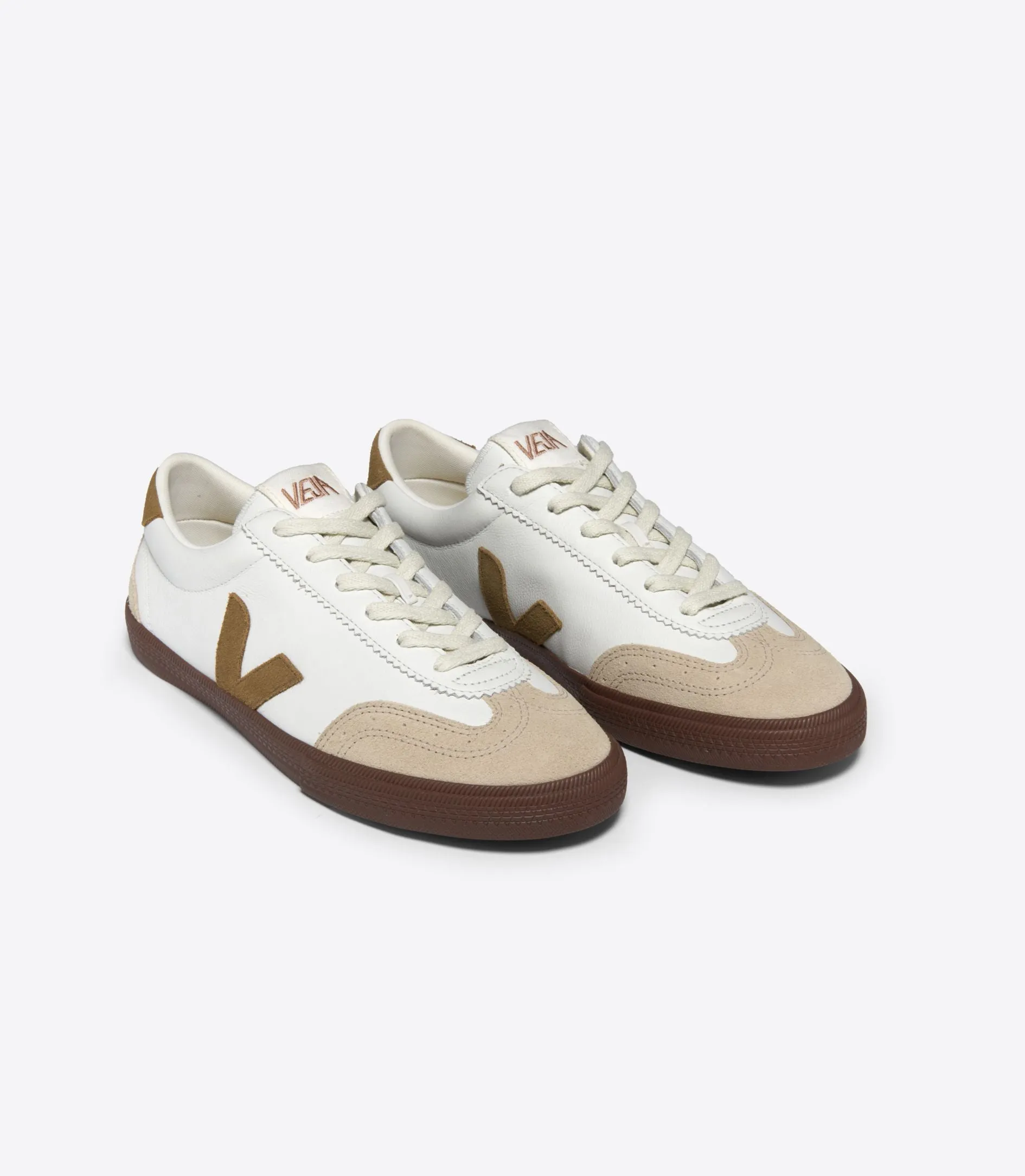 Volley O.T. Leather in White Tent Bark