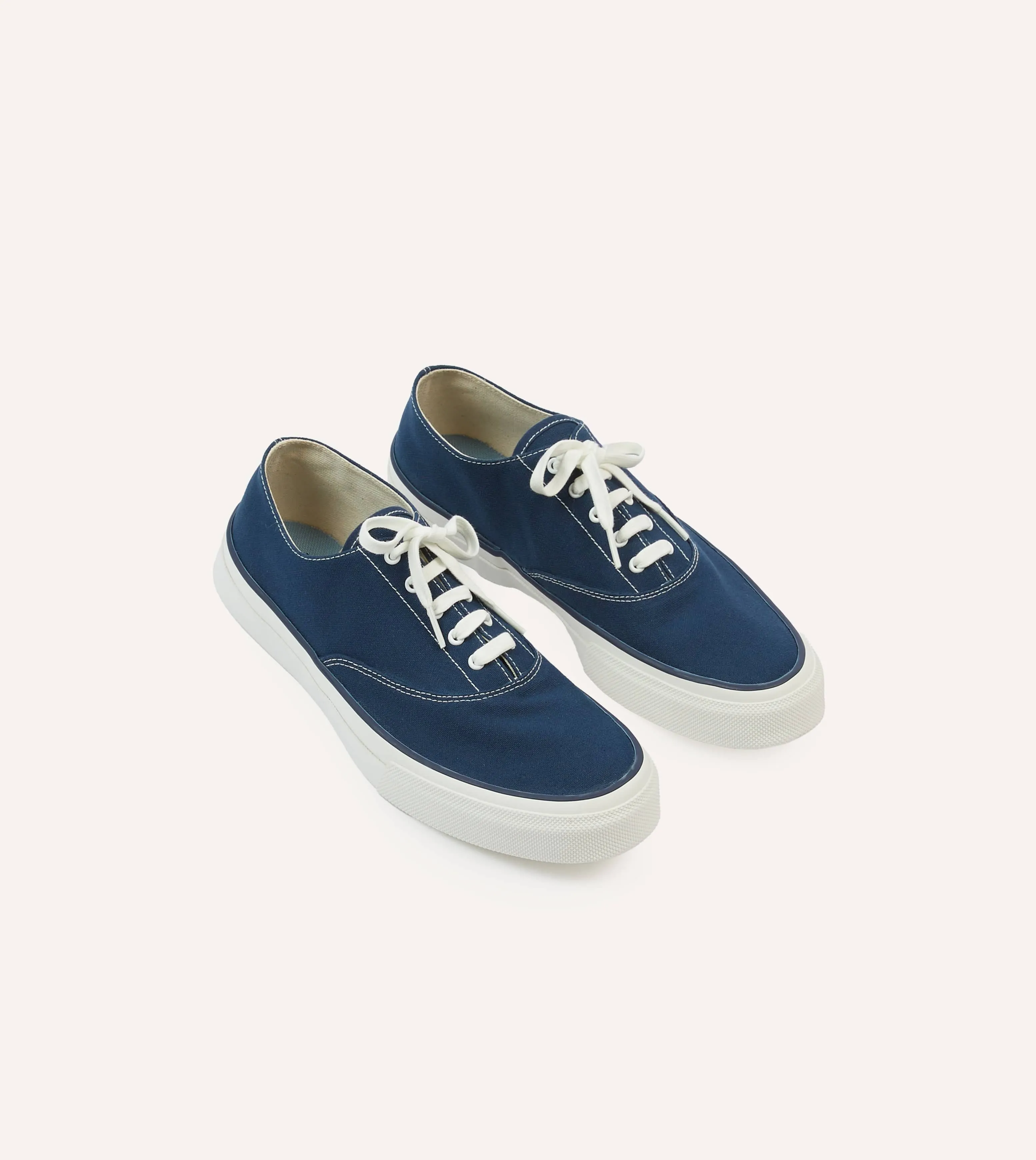 Wakouwa by Anatomica Navy Cotton Canvas Oxford Trainers