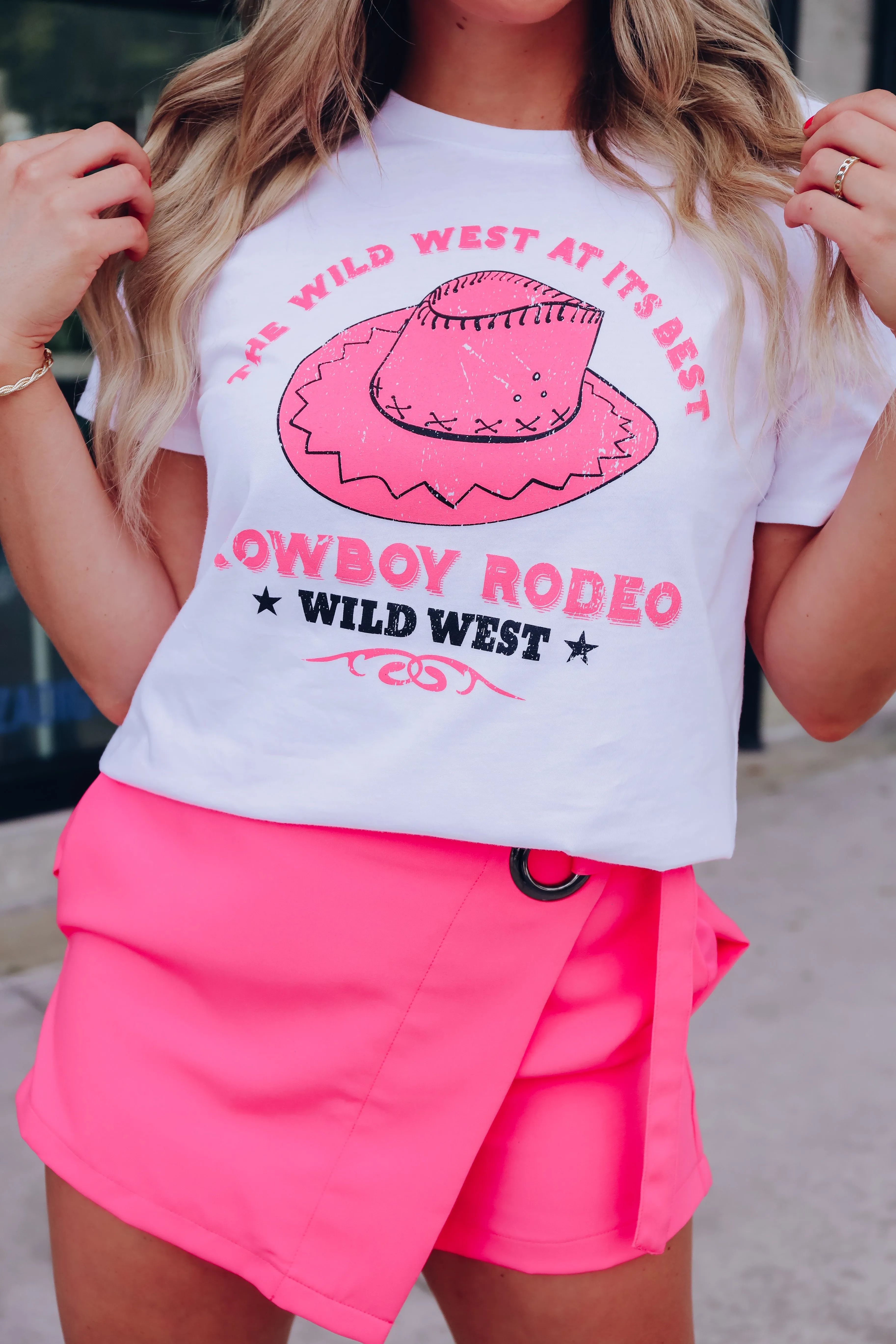 Wild West At It's Best Graphic Tee - White