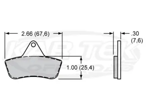 Wilwood 4108 Power Sports Brake Pads Sintered Metallic